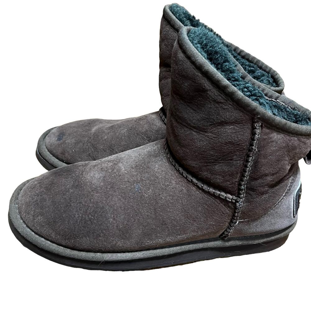 Australia Lux Booties Boots Shoe Brown Suede Shearling Womens Size 8 Cozy Winter